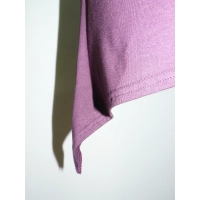 Tunika KIMONO dzianinowa z wydłużonymi bokami - śliwkowa